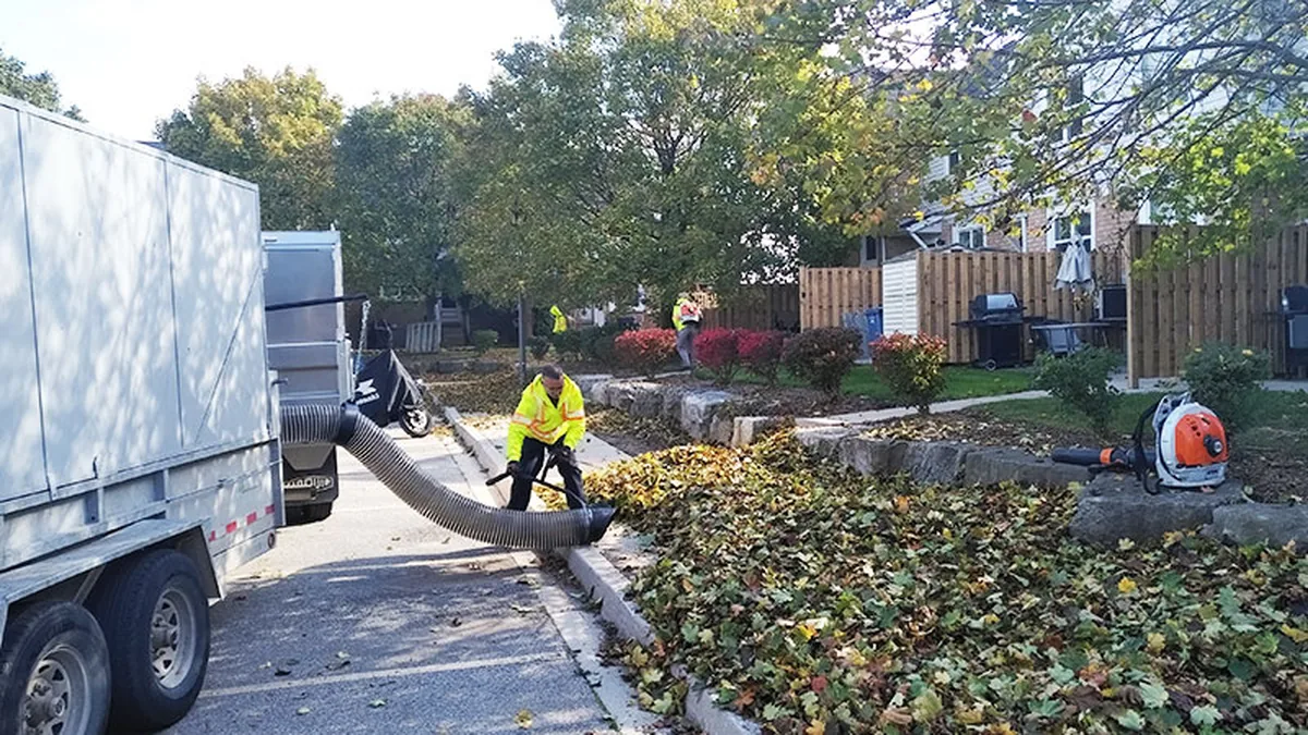 Ambient spring & fall cleanups scene in Guelph